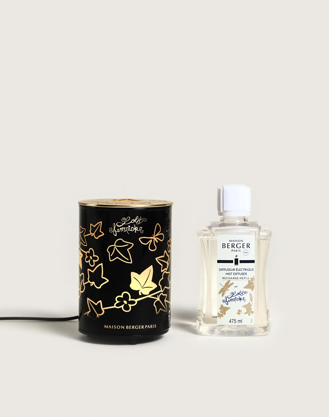 Black Satin Electric Diffuser with Lolita Lempicka