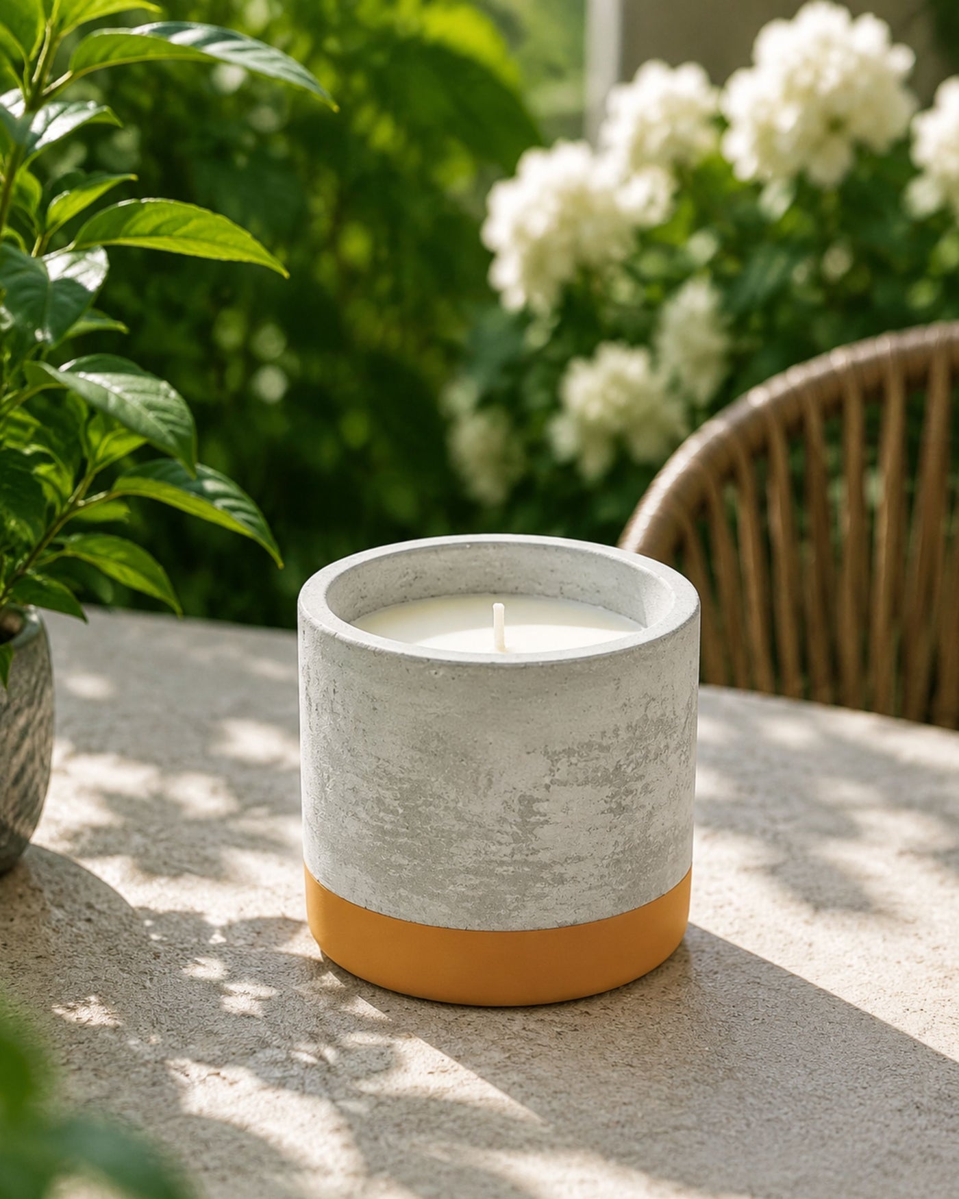 Concrete Orange Citronelle Scented Candle