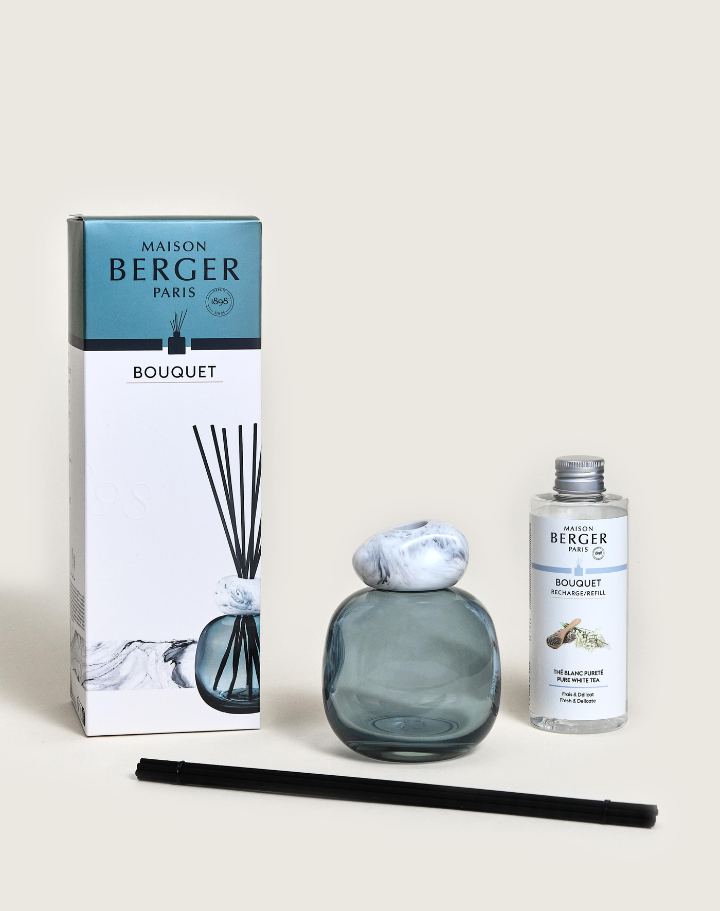 Mineral Blue Pure White Tea Scented Bouquet Gift Set